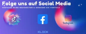 Folge uns auf Socialmedia